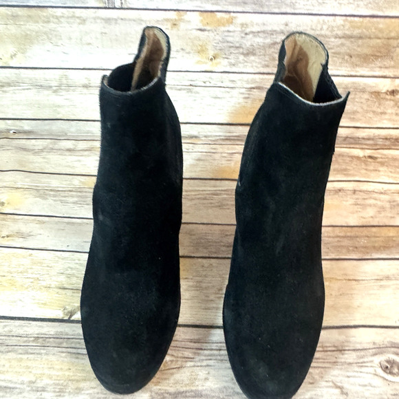 Corso Como Womens Black Suede Platform Wedge Pull On Ankle Boots 8M - Picture 3 of 8